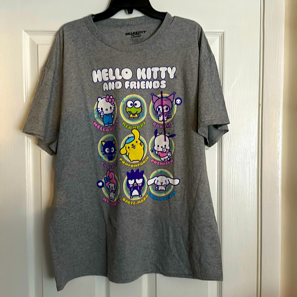 Hello Kitty and friends gray XL tee shirt